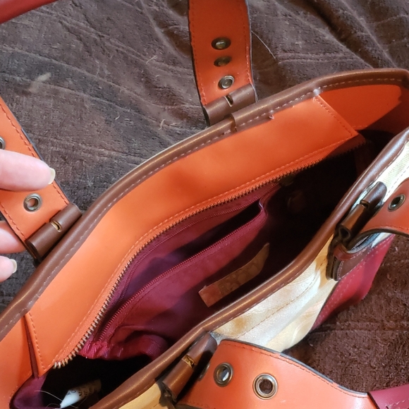 Roxy canvas and leather handbag purse - Picture 4 of 5